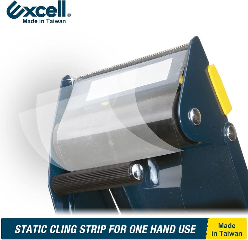 excell ET-366 3" Wide Handheld Tape Dispenser with Durable Metal Construction, for Packaging, Transportation, Moving and Box Sealing Carton - Image 2